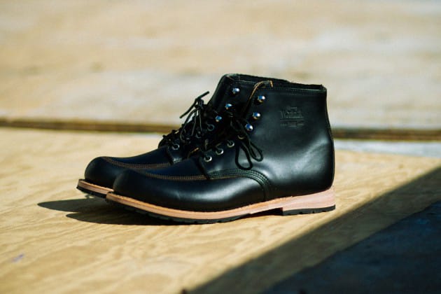 Woolrich lace-up leather boots - Black