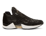 CA by Cinzia Araia Black Crinkled Leather Slip-On Sneaker