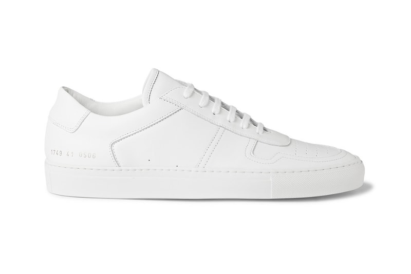 Common Projects White BBall Low Leather Sneakers 