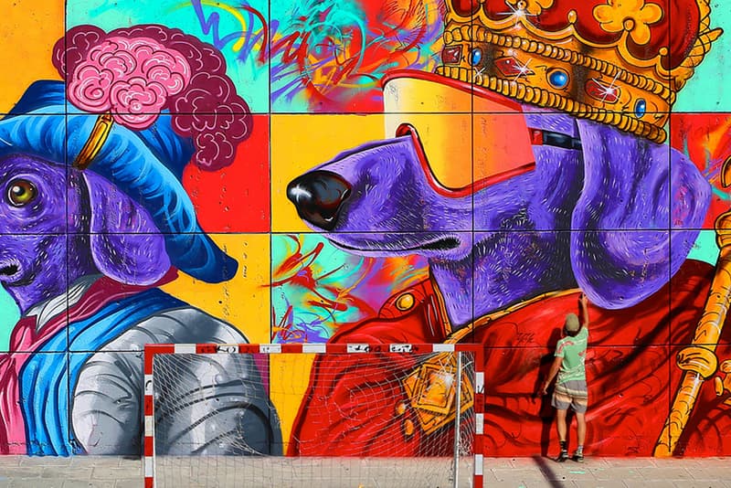 MADSTEEZ Paints "Mi WEENperro es tu WEENperro" Mural in Barcelona
