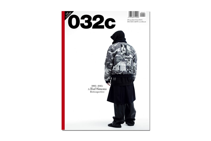 Raf Simons Retrospective for 032c Magazine Issue #27