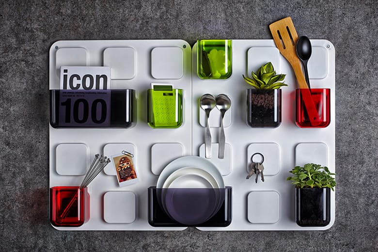 Store Everyday Items with Pablolab's U.tile Magnetic Wall Organizer