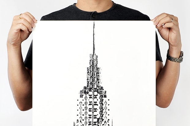 Thomas Yang Makes Illustrations Using Bicycle Tire Tracks