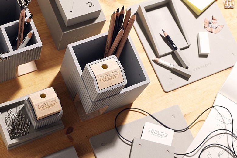 Tripleliving Constructs a Miniature City Stationary Series from Soft Concrete