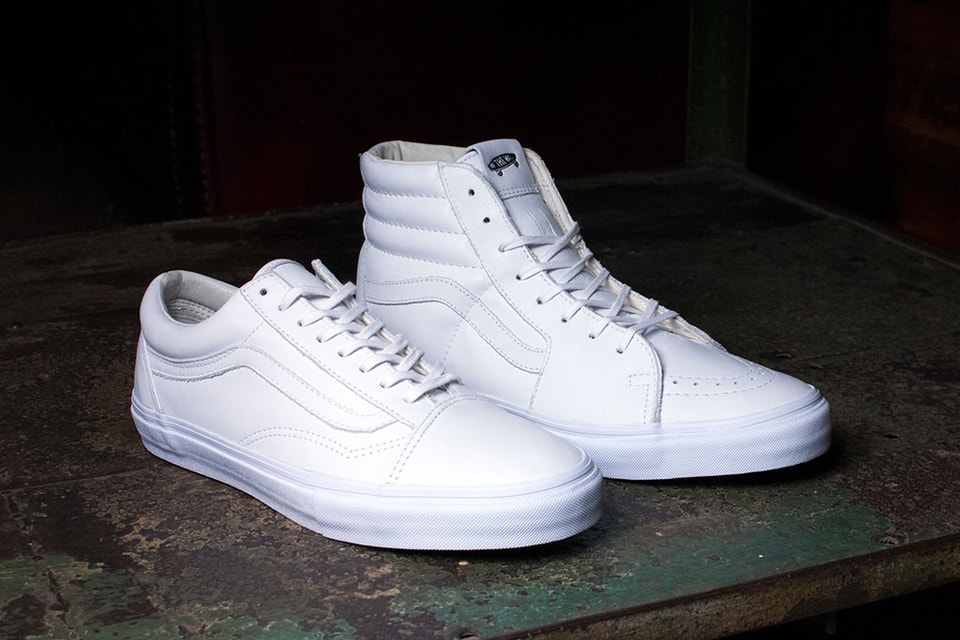 White high top old skool vans Clearance