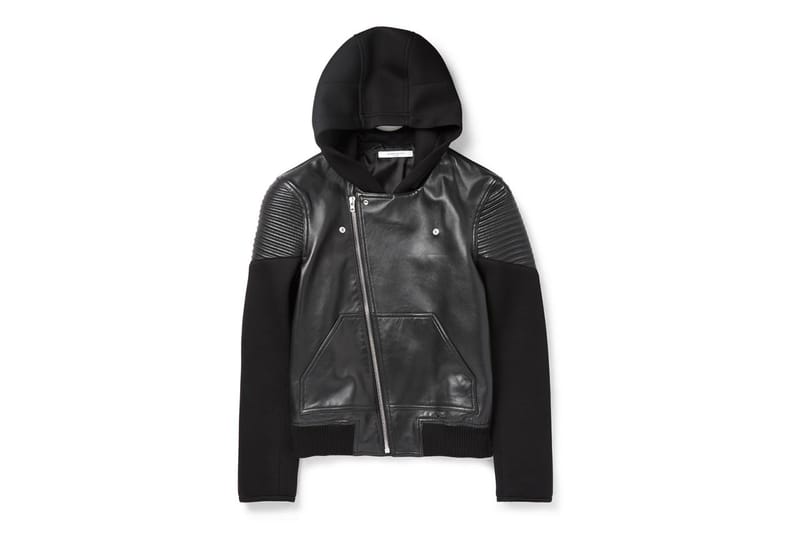 Givenchy Leather and Neoprene Hoodie