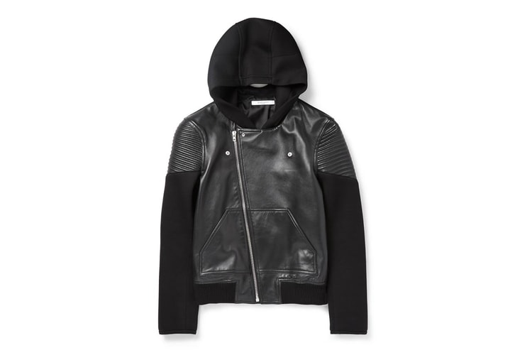 Givenchy Leather and Neoprene Hoodie
