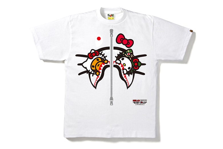 T-shirt A Bathing Ape Hello Kitty Fashion Sanrio, Little monkey