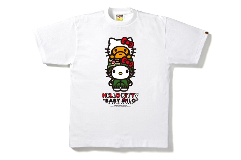 T-shirt A Bathing Ape Hello Kitty Fashion Sanrio, Little monkey