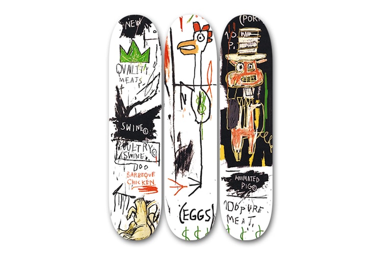 The Estate of Jean-Michel Basquiat Releases a Collection of Skatedecks with The Skateroom