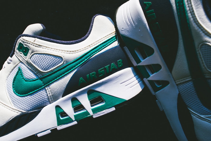 Nike Air Stab White/Emerald Green-Midnight Navy
