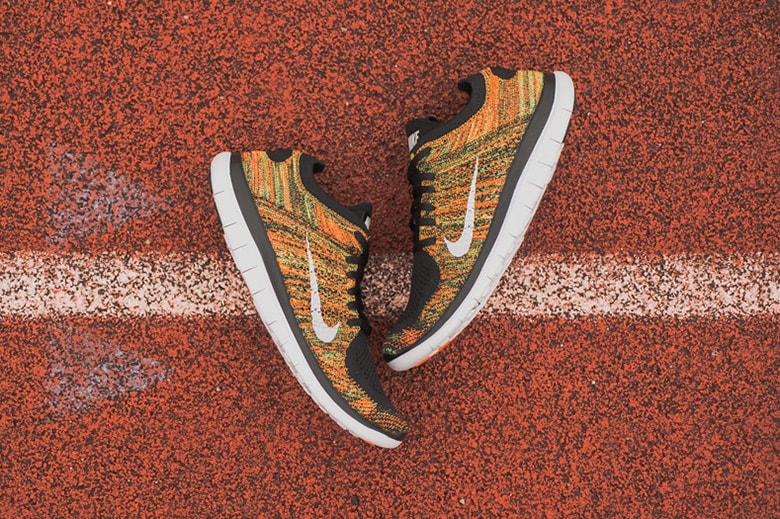 Nike Free 4.0 Flyknit Poison Green/Total Orange