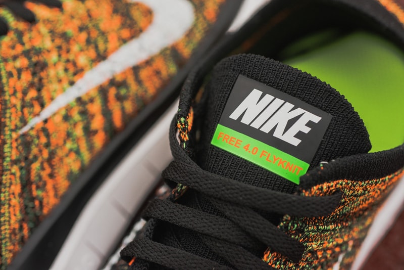 Nike Free 4.0 Flyknit Poison Green/Total Orange