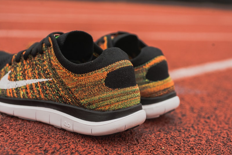 Nike Free 4.0 Flyknit Poison Green/Total Orange