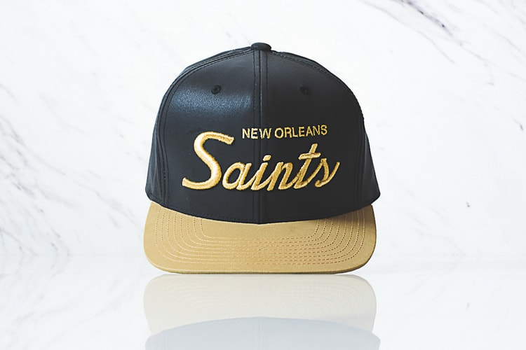 Sneaker Politics x Mitchell & Ness New Orleans Saints 3M Reflective Snapback "Black"