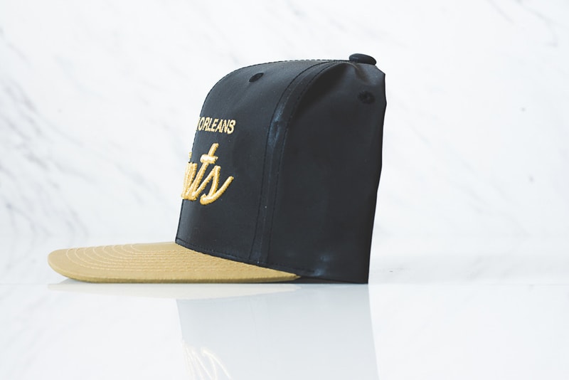 Sneaker Politics x Mitchell & Ness New Orleans Saints 3M Reflective Snapback "Black"