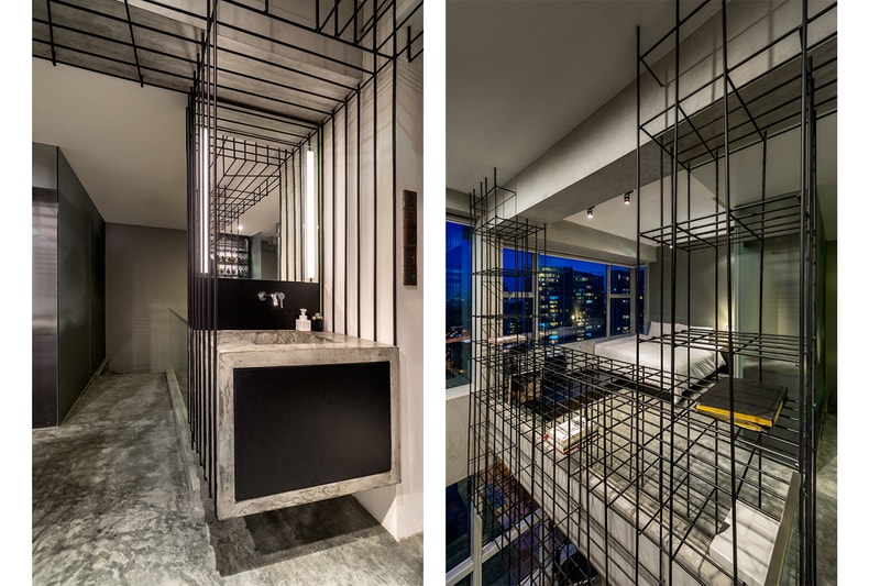 A Look Inside the Singapore Loft Unified by a Giant Cage