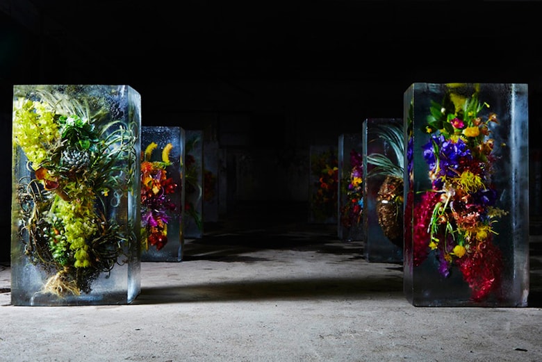 Azuma Makoto Sets Plants in Inorganic Space in "Iced Flowers"