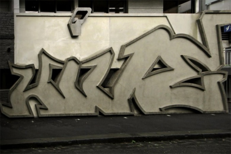 A Building with Built-In Graffiti