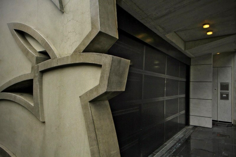 A Building with Built-In Graffiti