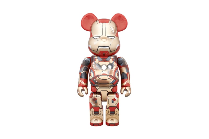 Marvel x Medicom Toy Iron Man MARK XLII 400% and 100% Bearbrick "Final Attack"
