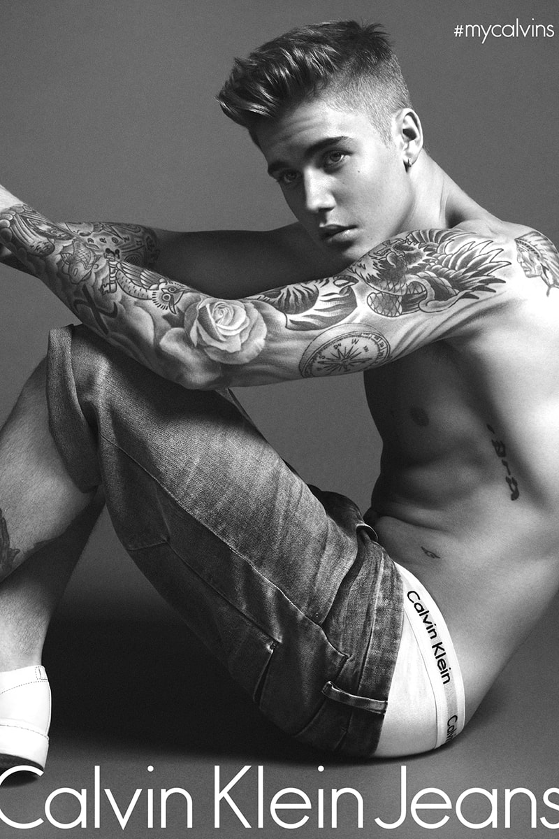 Justin Bieber & Lara Stone in Calvin Klein 2015 Spring Global Advertising Campaign