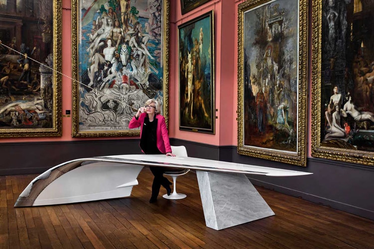 Les Ateliers FLOWN Constructs the Cantilevers Desk from the Wing of a Boeing 737