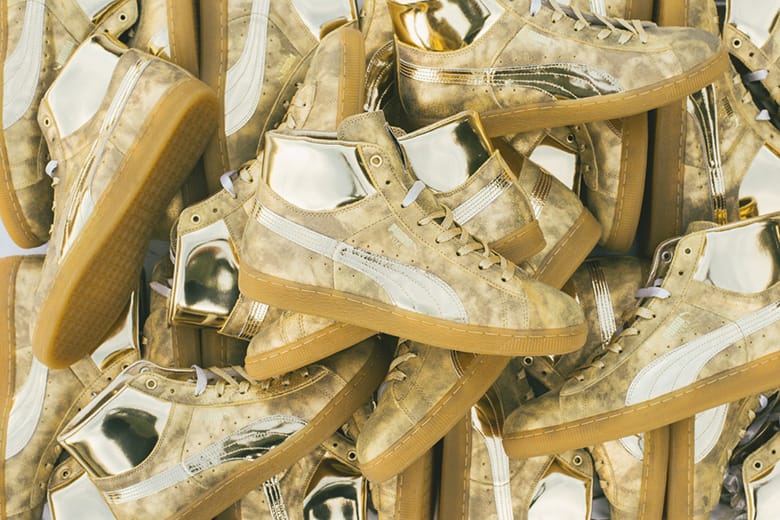 Meek Mill x PUMA Suede "24K White Gold" Pack