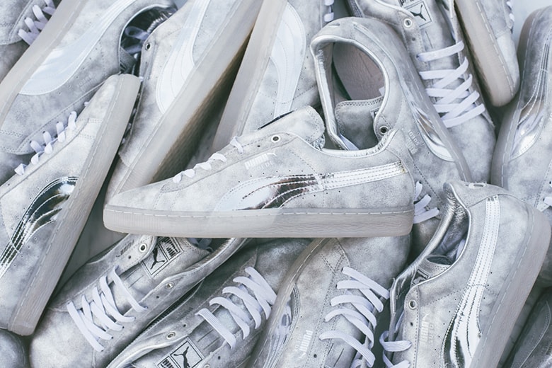 Meek Mill x PUMA Suede "24K White Gold" Pack