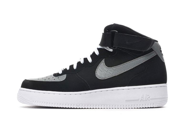 Nike Air Force 1 Mid Black/Grey Python 