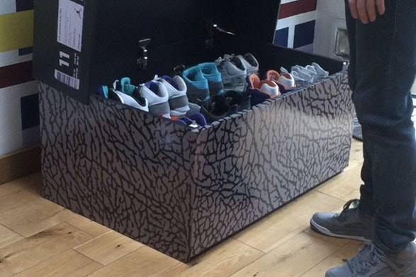  See How the Jordan Cement Sneaker Box is Transformed Into a Sneaker Armoire