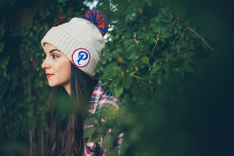Sneaker Politics x Mitchell & Ness Patriot Beanie with Pom "Oatmeal" 