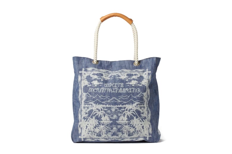 White Mountaineering x Porter 2015 Spring/Summer Zimbabwe Heavy Canvas Denim Discharge Dyeing Print Tote Bag
