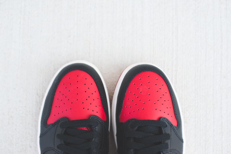 A Closer Look at the Air Jordan 1 Retro Low OG Black/Varsity Red-Sail