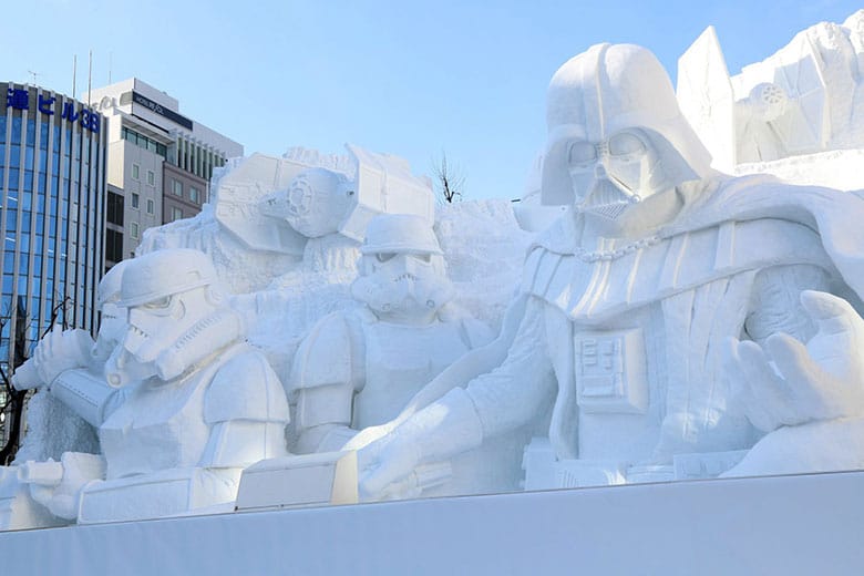 Building-Sized Star Wars Snow Sculptures Built for Sapporo Snow Festival