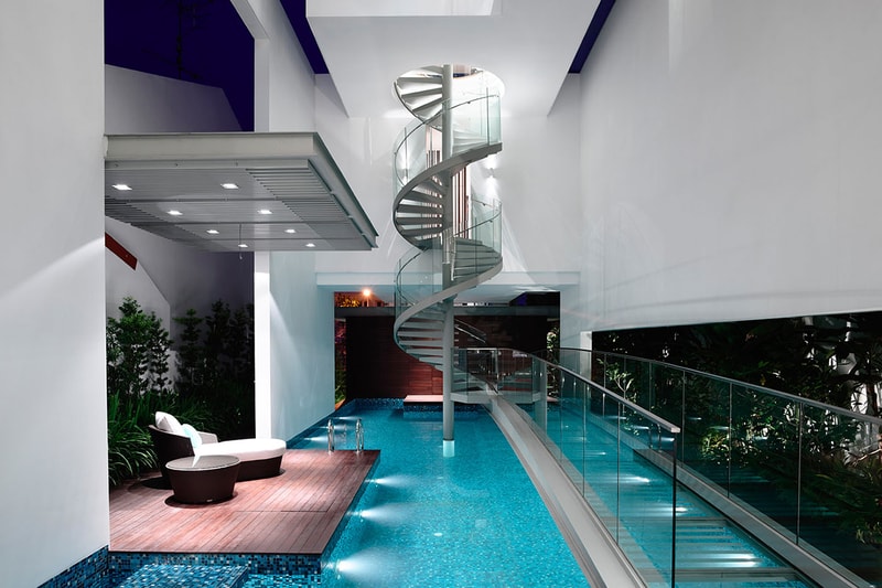 HYLA Architects Designs Three-Story Home Around Spiral Staircase