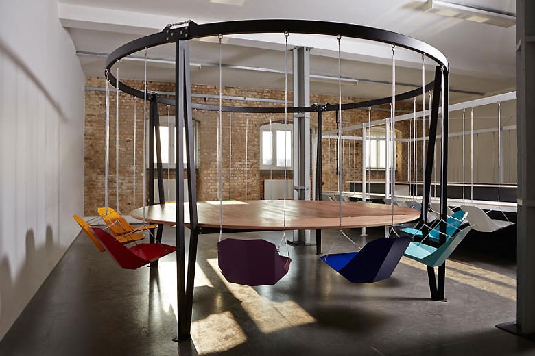 Imagine Sitting on Swings in Your Office Meetings