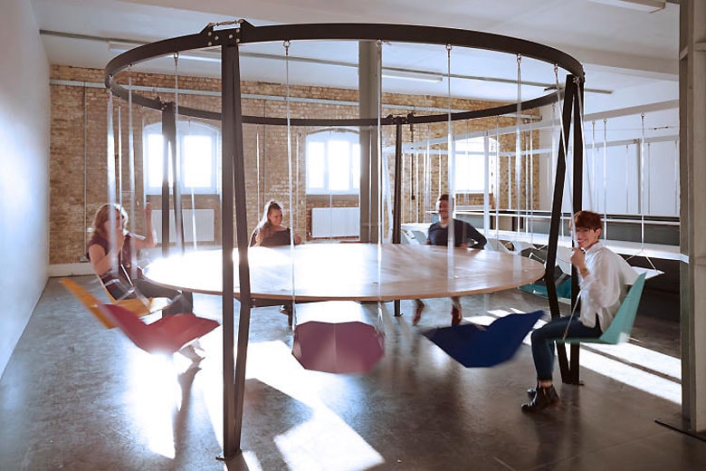 Imagine Sitting on Swings in Your Office Meetings