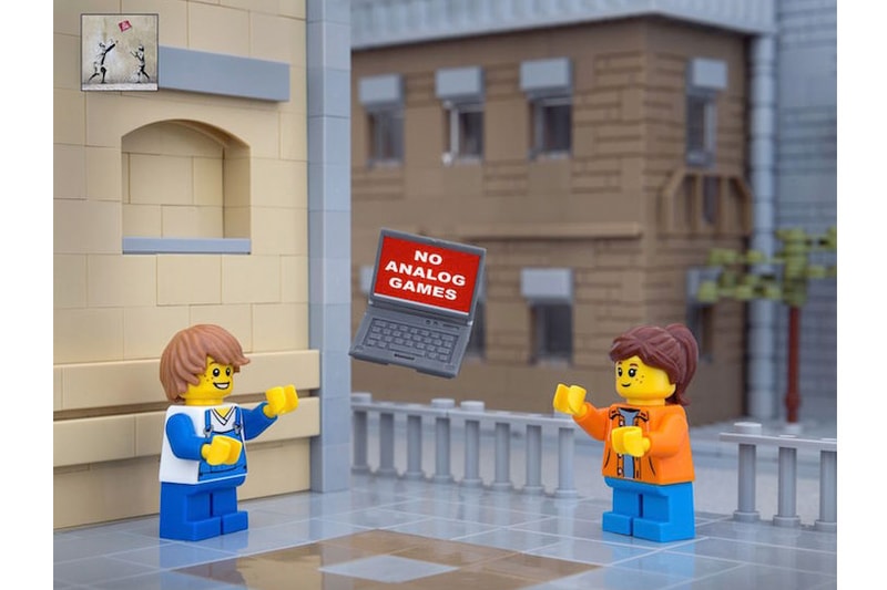 Jeff Friesen Recreates New Banksy Pieces Using LEGO