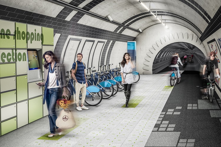 London's Abandoned Tube Tunnels Used as Bike Lanes