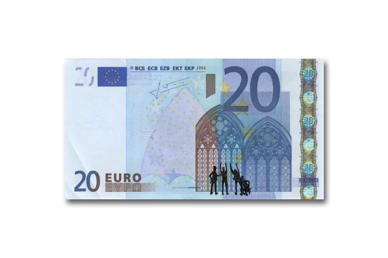 Stefanos Defaces Euro Banknotes As Art