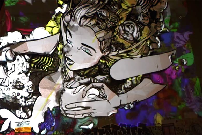 SOFLES' 3D Mapping Graffiti Mural On Five-Storey Building 