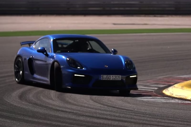 Chris Harris Whips a Porsche Cayman GT4 Around the Track