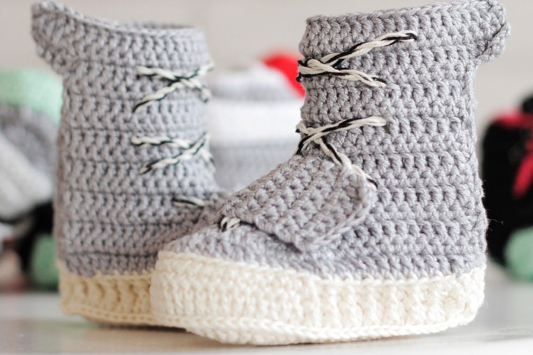 #hypebeastkids: Crochet Yeezy 750 Boost