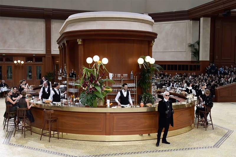 Karl Lagerfeld Transforms the Grand Palais Into a Parisian Brasserie for Chanel's 2015 Fall/Winter Runway Show