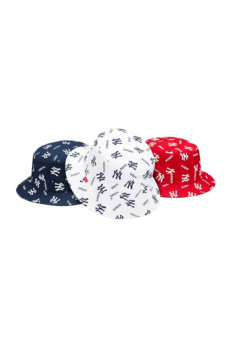 supreme yankees bucket hat