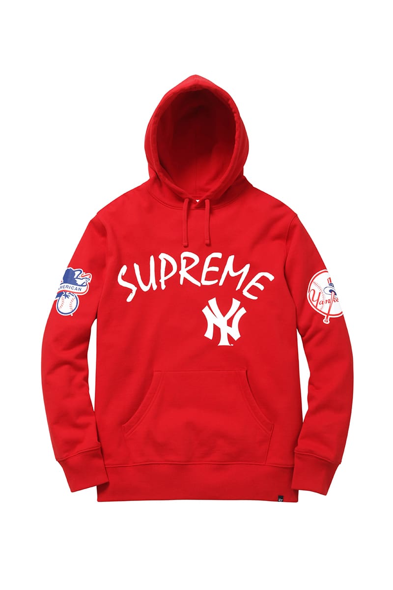 supreme ny yankees hoodie