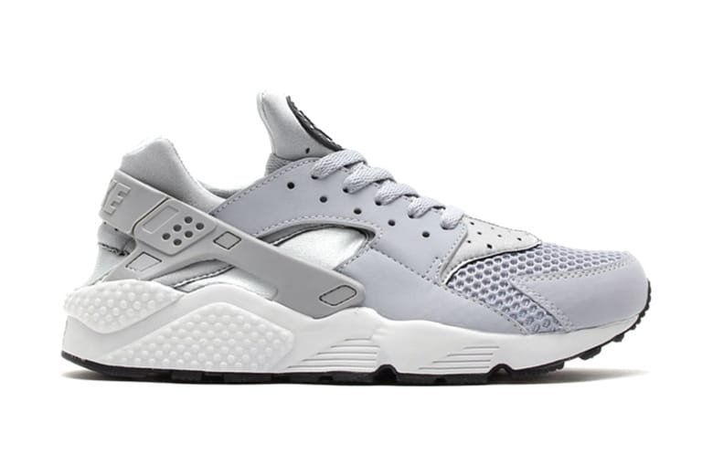 white and gray huaraches