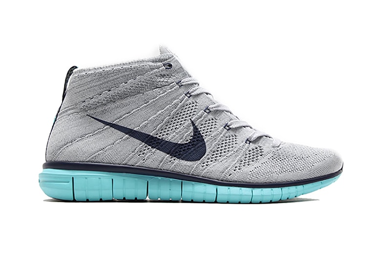 Nike Free Flyknit Chukka Wolf Gray/Light Aqua