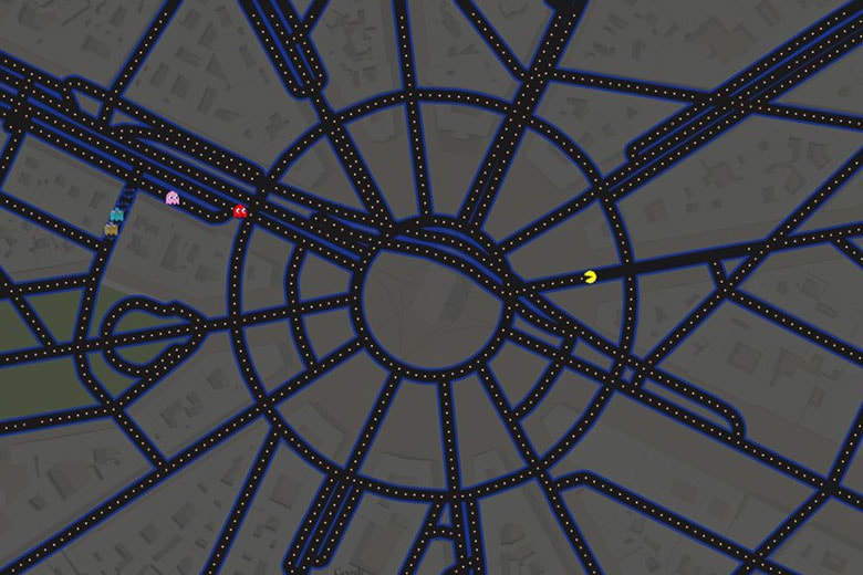 Gamified Map Hacks : Google Maps Pac-Man